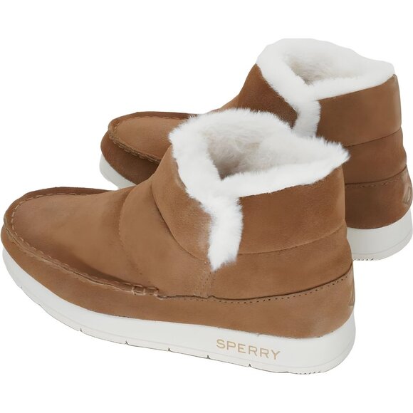 Sperry Women's Mocsider Bootie Winter Boot in Tan, Size 5 - Picture 2 of 6